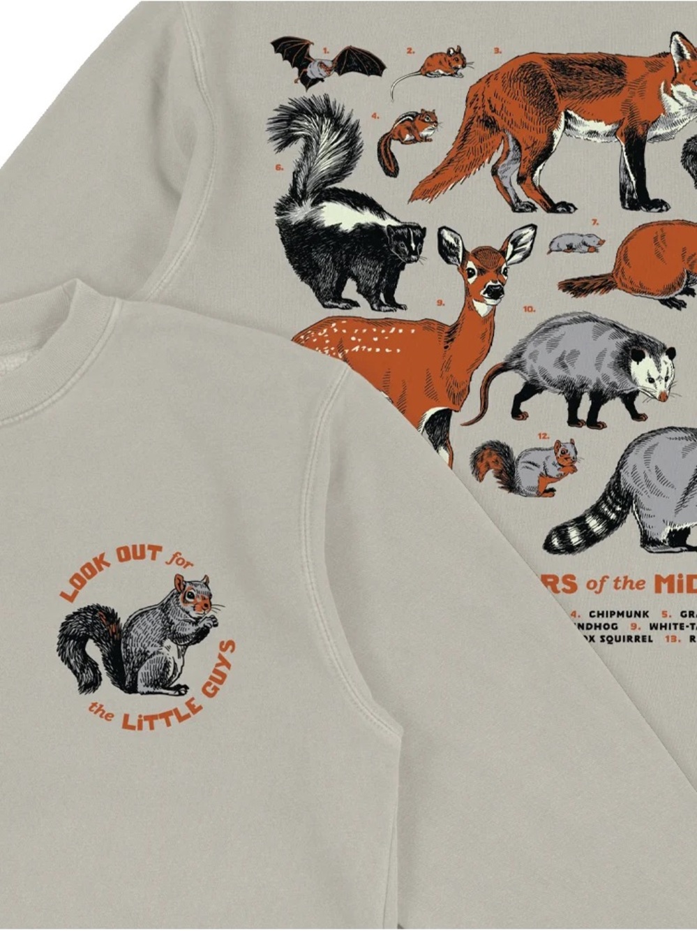 NWT Backyard Critters of the Midwest Crewneck, 2XL